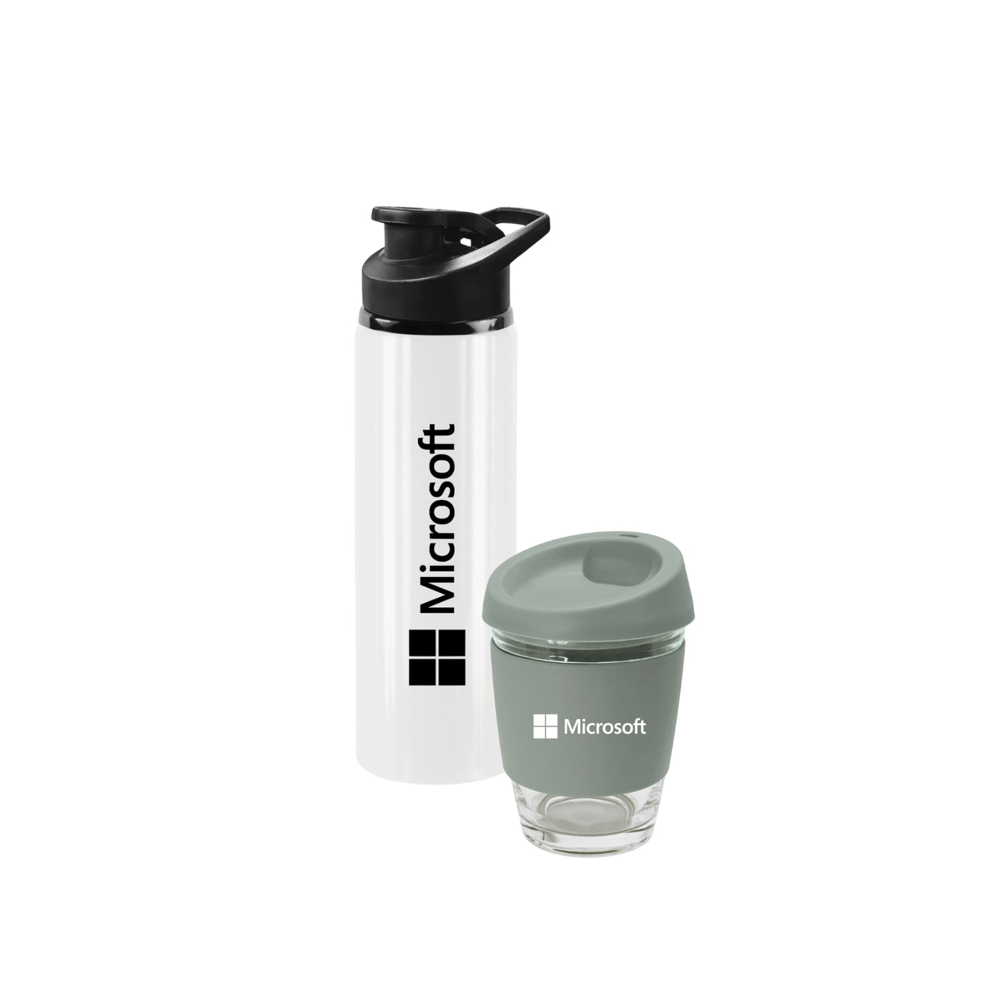 Gifting bundle - Water Bottle and Glass Reusable Cup